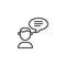 User talk line icon