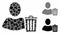 User trash Composition Icon of Irregular Elements