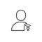 User wifi line icon