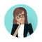 Userpic of a Business Lady. Woman at Work Icon