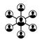 Users icon vector male persons symbol avatar for business management team network