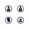 Users icons set. Vector illustration. Profile picture icons