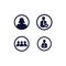 Users icons set. Vector illustration. Profile picture icons