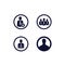 Users icons set. Vector illustration. Profile picture icons