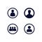 Users icons set. Vector illustration. Profile picture icons