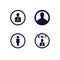 Users icons set. Vector illustration. Profile picture icons