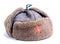 Ushanka fur hat of the Red Army