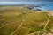 Ushant island Pern point aerial view