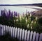 ushuaia-tierra del fuego-argentina panoramic view of patagonia lake with sky with clouds-