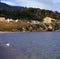 ushuaia-tierra del fuego-argentina panoramic view of patagonia lake with sky with clouds-