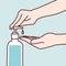 Using alcohol gel clean wash hand sanitizer anti virus bacteria dirty skin care