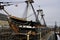 The USS Constitution (1797) undergoing restoration in Dry Dock 1 in Charlestown Navy Yard, Boston, USA.