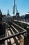 USS Constitution seen in dry dock in Boston, MA, USA.