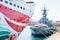 USS Iowa Battleship and Norwegian Joy Cruise Ship