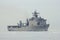 USS Oak Hill dock landing ship of the United States Navy during parade of ships at Fleet Week 2014