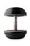 USSR black adjustable or collapsible dumbbell isolated on white background