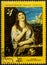 USSR - CIRCA 1971: A stamp printed in the USSR shows a painting by the artist Titian Penitent St. Mary Magdalene , one