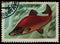 USSR - CIRCA 1983: post stamp 4 Soviet kopek printed by USSR, shows Sockeye Salmon (Oncorhynchus nerka) food fish