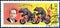 USSR - CIRCA 1989: A stamp printed in USSR shows V. I. Filatov founder of Bear Circus and bears on motor cycles, circa 1989.