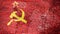 USSR flag on a brickwork texture