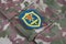 USSR military uniform - Soviet Army Air Force shoulder patch on camouflage uniform background