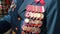 USSR and Russia veteran soldier medals of war in Afghanistan and WWII. Close up