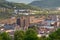 Usti nad labem city center panorama aerial view cityscape - chemical factory districts, Strekov, Predlice