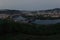 Usti nad Labem, Czech republic -October 02, 2021: city with Labe river from Vetruse view