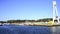 Ustka, Poland, seaport, panoramic panning