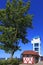 Ustka, Pomerania, Poland - Pedestrian promenade at the Baltic Sea shoreline along the beach and the Slupia river