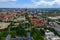 UT Tower Campus University with Austin Texas Skyline Cityscape in the background