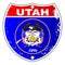 Utah Flag Icons As Interstate Sign