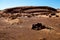 Utah high altitude desert landscape on bright sunny day. Camping spot on public land