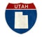 Utah Interstate road sign map