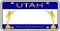 Utah License Plate