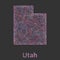 Utah line art map