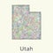 Utah line art map