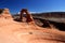 Utah`s famous Delicate Arch in Arches National Park - A beautfiful day with a clear blue sky to discover this wonderful Park