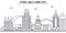 Utah, Salt Lake City architecture line skyline illustration. Linear vector cityscape with famous landmarks, city sights