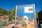 Utah, USA - May 16, 2021: Sign and trailhead for the Timber Creek Overlook Trail in Kolob Canyons in Zion National Park