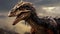 Utahraptor In Volcanic Ruins: A Feathery Dragoncore Close-up