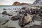 Utakleiv beach, a fantastic sandy and rocky beach