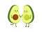 Ð¡ute avocado falling in love. Love and Valentine\\\'s Day concept. Illustration isolated on white background