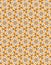 Ð¡ute summer seamless pattern with abstract white and blue flowers on a dark yellow background