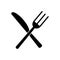 Utensils kitchen crossed fork and knife pictogram