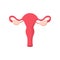 Uterus cartoon icon