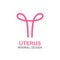 Uterus icon, medical minimal design