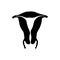 Uterus icon in simple style