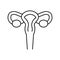 uterus woman organ line icon vector illustration