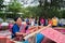 Uthaithanee,Thailand -MAY 30 2019 : People dress up the characters in the novel walking at the parade of Rocket festival â€œBoon